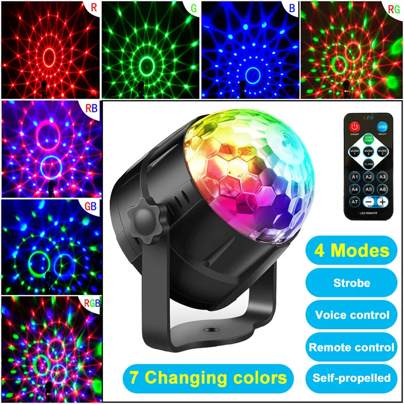 Фото Светодиодный прожектор стробосветильник освесветильник для дискотеки RGB