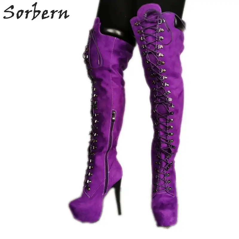 wide fit purple shoes