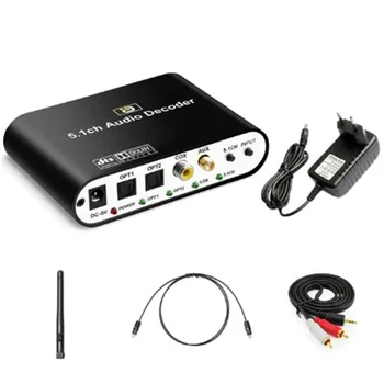 

DA615 5.1CH o Decoder Bluetooth 5.0 Receiver DAC Wireless o Adapter Optical Coaxial AUX USB Disk Play EU Plug