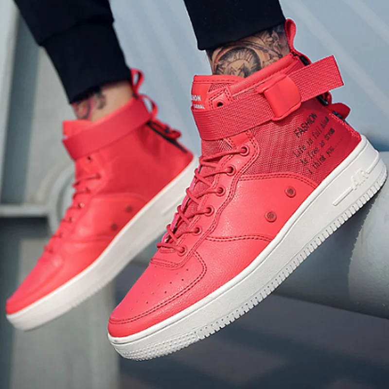 

Vulcanized Shoes Men Sneakers Plus Size 38-56 Solid black/gray/white/red Sneakers Man Shoes Chaussure Homme