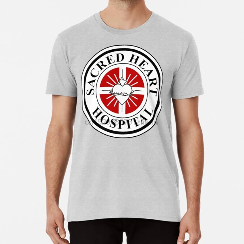 Sacred Heart больница футболка скрабы sacred heart tuck jd ТВ доктор медсестра | Мужская одежда