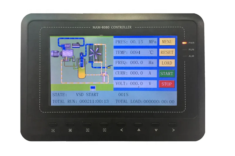 DMC Air คอมเพรสเซอร์ MAM 6080 PLC Controller หน้าจอสัมผัส All In One