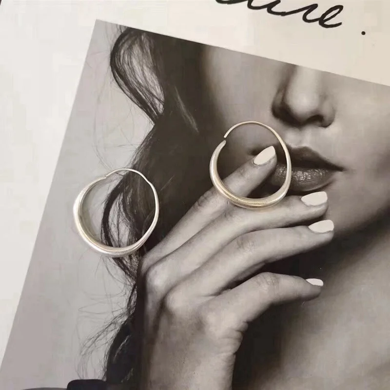 Новые европейские модные панк простые металлические круглые серьги-кольца для женщин геометрические Круглые Серьги Brincos аксессуары для ушей
