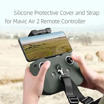 

Black/Army Green Remote Controller Sleeve Silicone Protective Cover With Strap For Mavic Air 2 Remote Controller