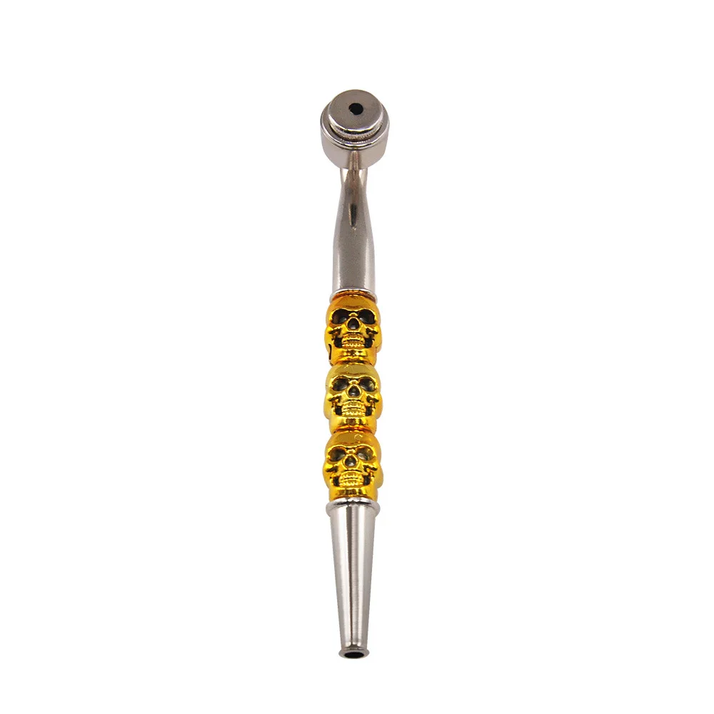 Skull Metal Smoking Pipe Tobacco Pipe mini Smoking Accessories Aluminium Alloy Cigarette Holder Men's Gift