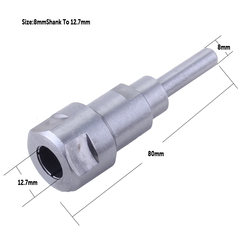 CHWJW 1 шт. 1/" 8 мм 12 мм 1/2" хвостовик фрезы удлинитель стержня цанговый гравировальный станок расширение фрезы для дерева - Длина режущей кромки: 8mmto12.7mm