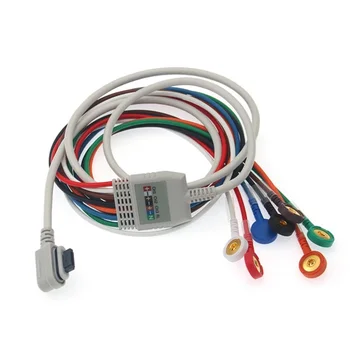 

Holter Recorder ECG Patient Cable 7 Leads Snap 4.0 AHA Standard for Ge Seer Light Holter Machine 3 Channels