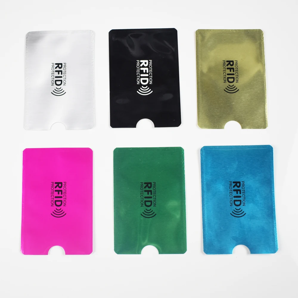 6pcs Anti Scan RFID Sleeve Protector Theft Credit ID Card Aluminum Foil Holder Anti-Scan Hot Sale | Безопасность и защита