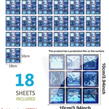 18 шт. самоклеющиеся наклейки для кухонной плитки DIY для кухни, ванной комнаты, настенное украшение для плитки, стен, пола, шкафа, ящика