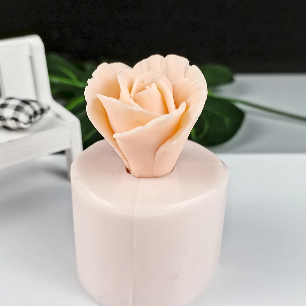 Silicone Mold HC0323 PRZY Mini Flower Bouquet Rose Mold Mold Silicones Beautiful Peony Soap Candle Moulds Clay Resin Moulds