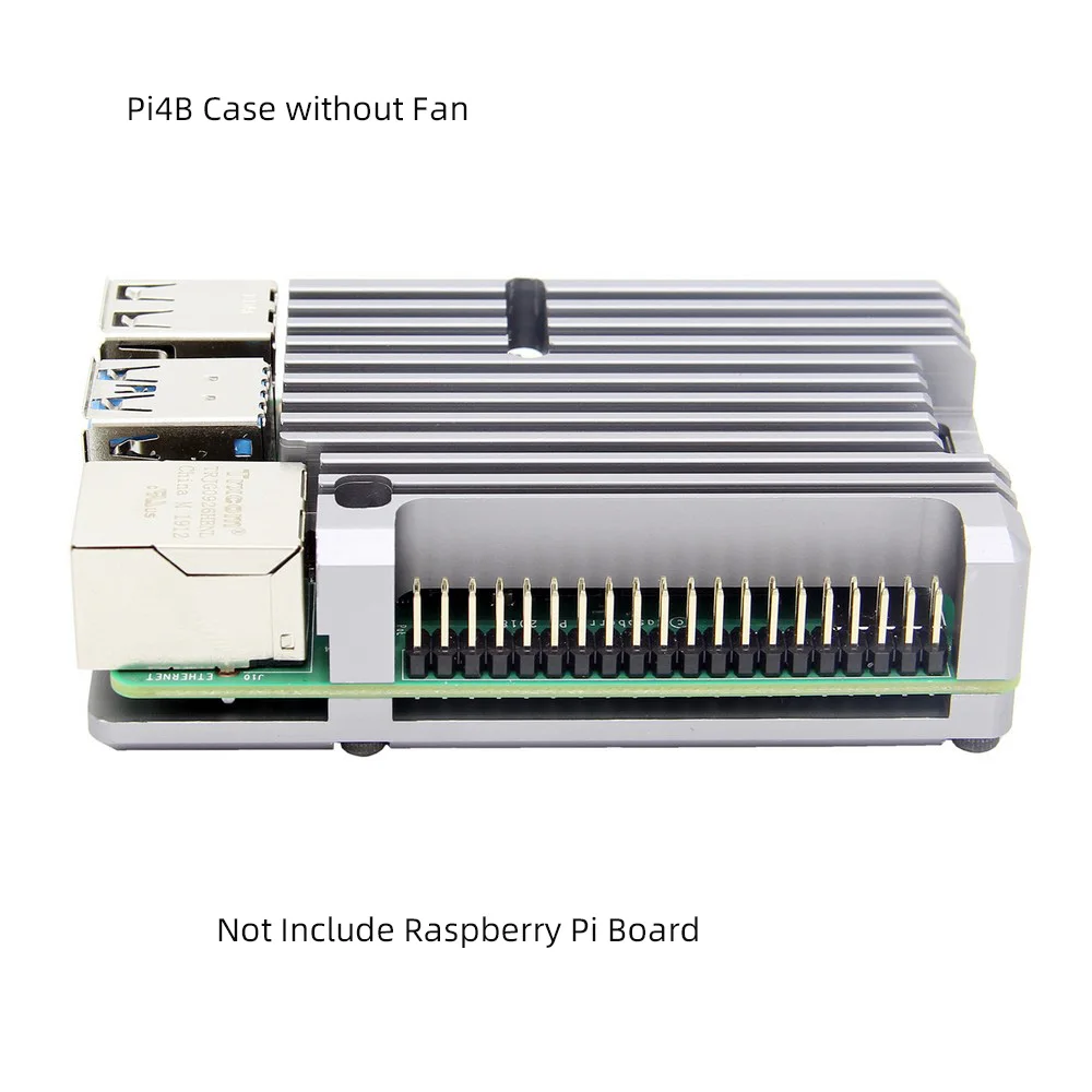 Gray case Raspberry Pi 4 Модель B защитный корпус, пассивное охлаждение алюминиевый сплав защитный чехол, металлический корпус для Raspberry Pi 4 Модель B - Цвет: Gray case