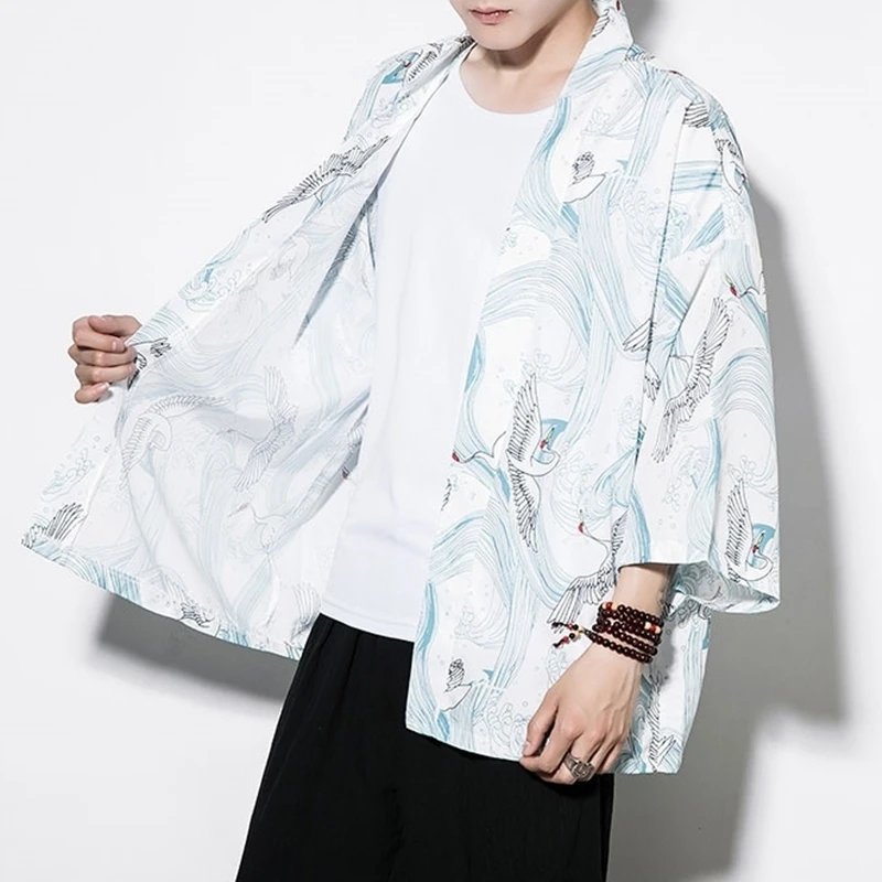 Yukata haori, мужское японское кимоно, кардиган, мужской костюм самурая, одежда, кимоно, куртка, мужское кимоно, рубашка yukata haori KK001