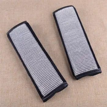 

DWCX New 2PCS Polyurethane Car Bling Stylish Rhinestone Seat Belt Shoulder Pad Cover Trim Cushion Car-Styling