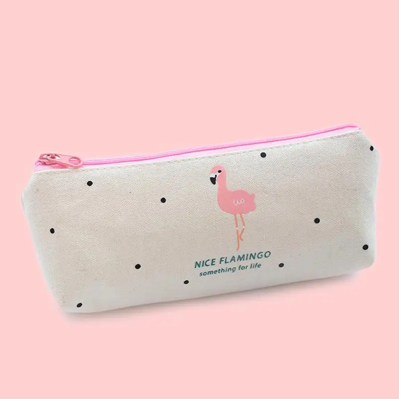 

Cute Kawaii Canvas Pencil Case High Capacity Pen Bags Pencil Bags For girls Case Stationery Bags Cosmetic Bag For Students