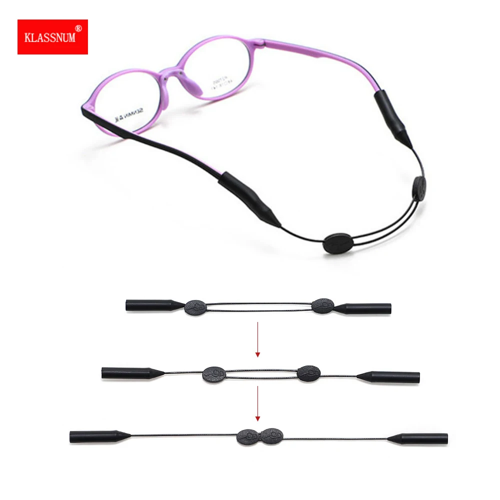 Adult's Soft Elastic Silicone Eyeglasses Sports Strap Band Cord Glasses Holder