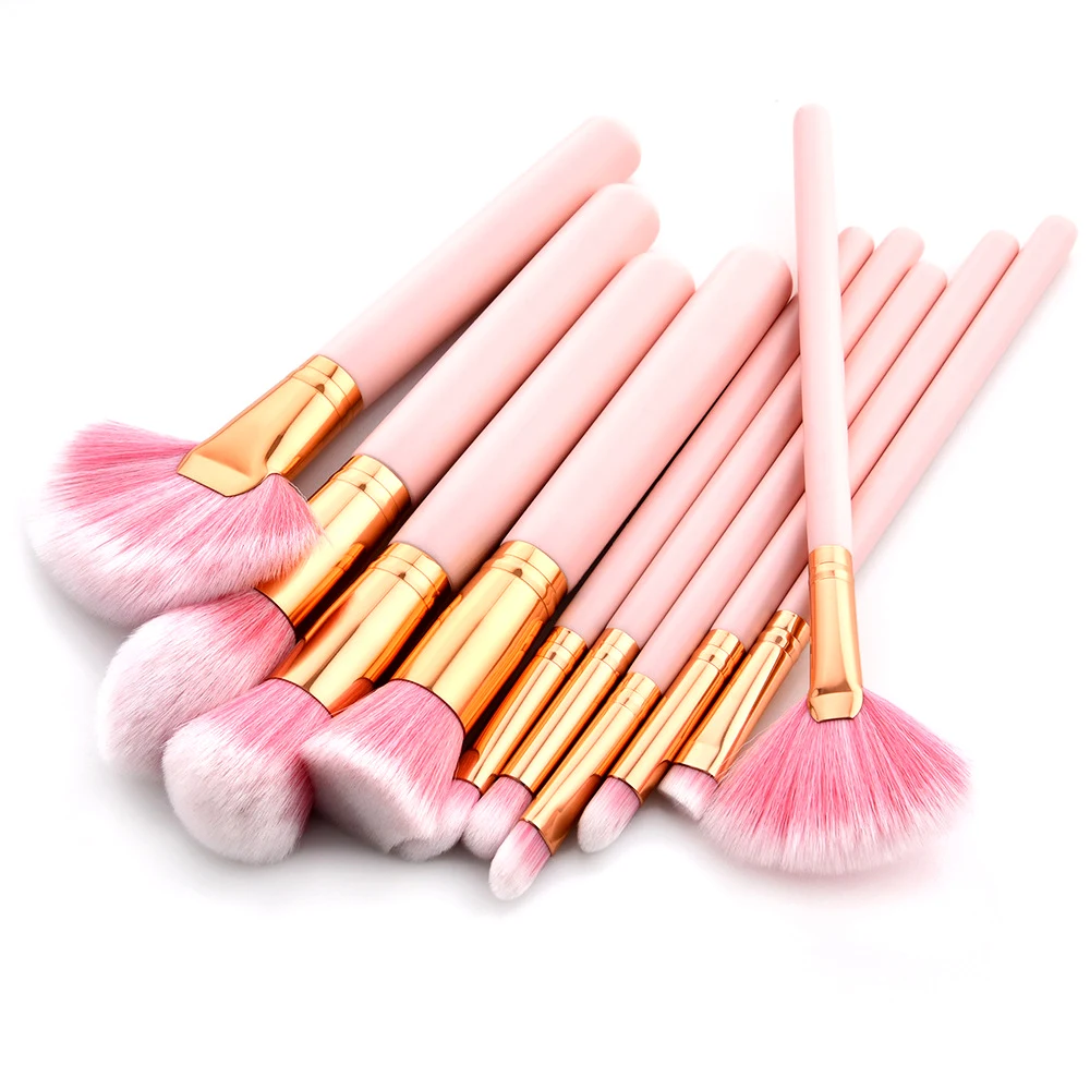 4/10 Pcs Makeup Brushes Set Beauty Cosmetic Make Up Brush Foundation Powder Blush Eye Shadow Liner Lip Tools Kit Maquiagem | Красота и