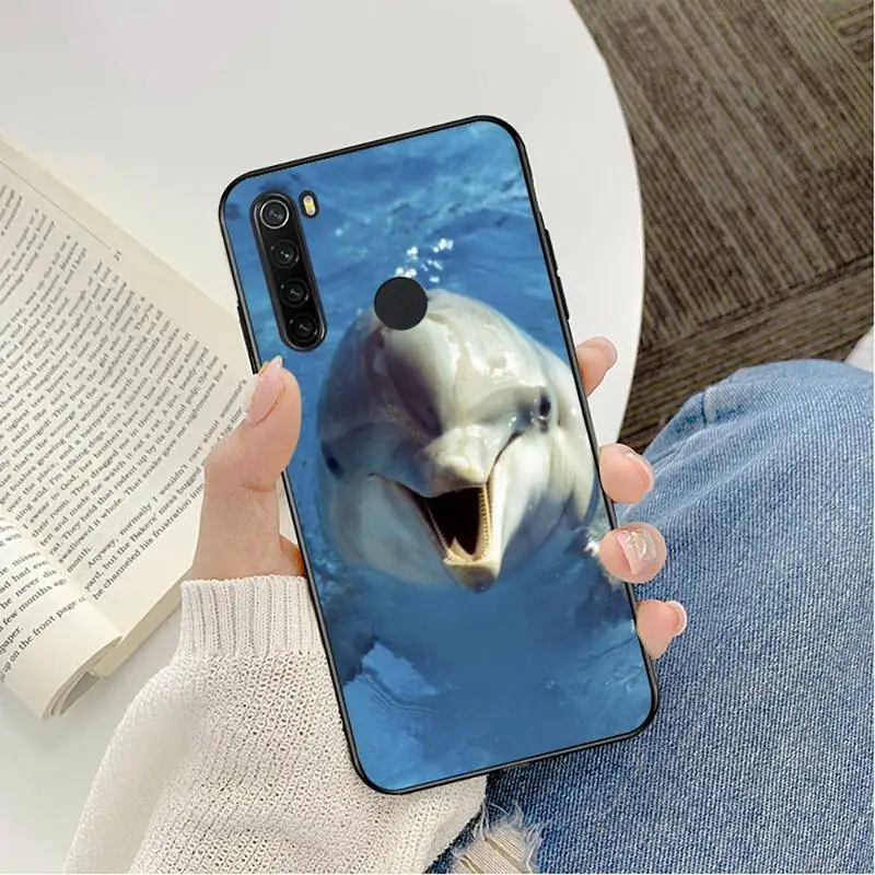 YNDFCNB Cá Heo Dễ Thương Ốp Lưng Điện Thoại Redmi Note 8Pro 8T 6Pro 6A 9 Redmi 8 7 7A Note 5 5A Note 7 xiaomi leather case chain