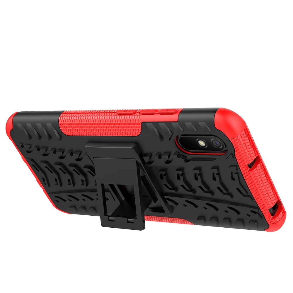 molle phone pouch for Xiaomi Redmi 9A Case Cover Armor Stand Holder Rugged Silicone Shockproof Bumper Case for Xiaomi Redmi 9A 9 A AT i cell phone pouch