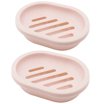 

2-Pack Soap Dish with Drain, Soap Holder, Soap Saver, Easy Cleaning, Dry, Stop Mushy Soap