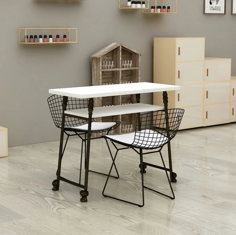 Double deck manicure table, chair, table, single person, double person, three person manicure sh
