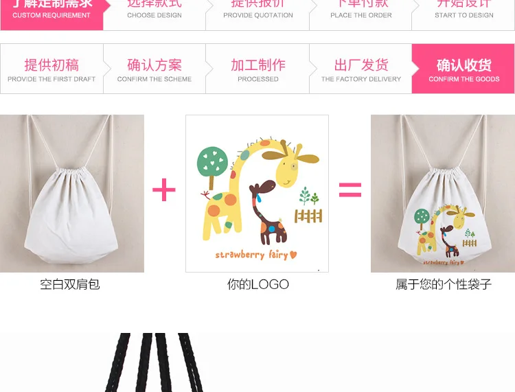 Digital Printing Take Color Bag Party Travel Foreign Trade Popular Drawstring Backpack Parrot Cute Animal Pattern