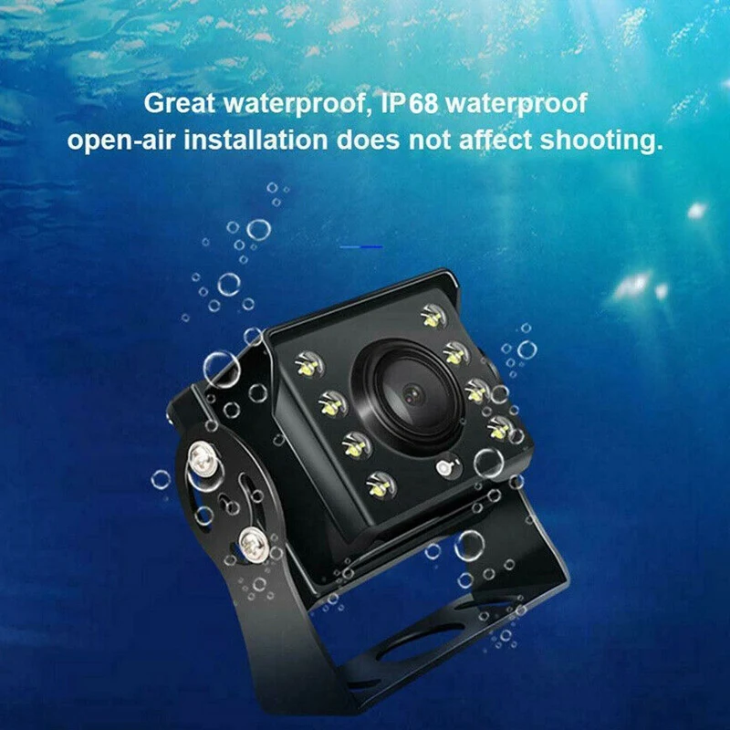 12 V-24 V 4Pin шины для грузовиков для тяжелых условий эксплуатации Водонепроницаемый или ночь камера заднего вида, ccd Цвет 8 светодиодный