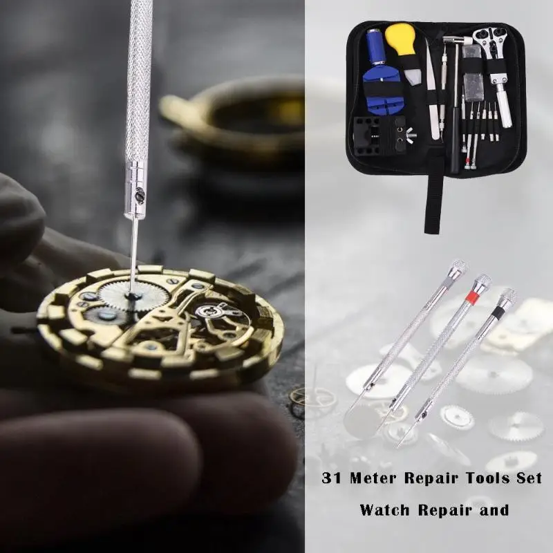

31pcs/set Watch Opener Remover Tweezers Repair Screwdriver Watch Disassembly Maintenance and Battery Replacement Watchmaker Tool