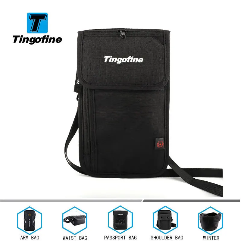 

Tingofine Hot Selling Passport Bag Halter Anti-Theft Document Package Waterproof Nylon Flight Ticket Storgage Bag