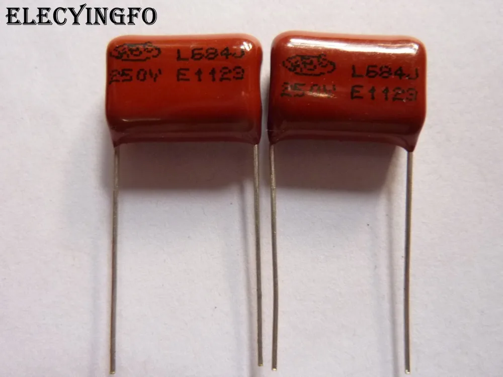 10 шт. CBB 684 250V 684J CL21 0 68 мкФ 680nF P15 Металлизированный Полипропиленовый пленочный
