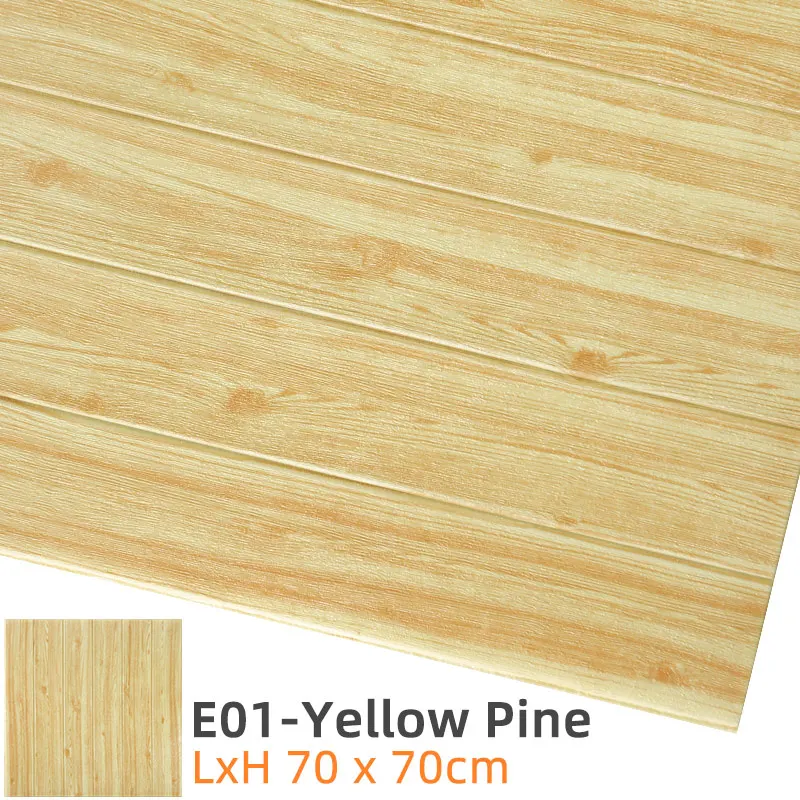 =(K) = 3D обои мраморный кирпич DIY стикер s самоклеящийся ТВ фон декор для детской комнаты Кухня водонепроницаемый настенный Декор стикер - Цвет: E01-Yellow Pine