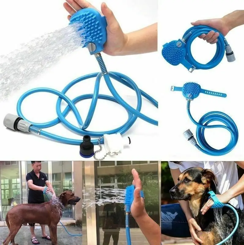 Pet Bath Shower Water Sprayer Head Bathing Tool Hair Washer Cleaning
