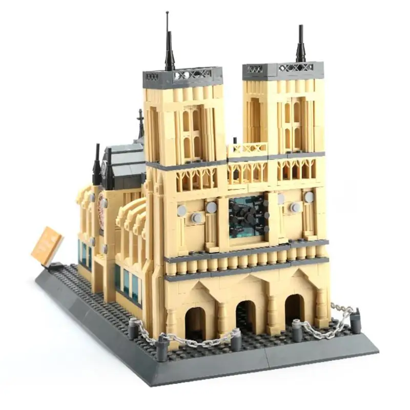 

Architecture Notre Dame Cathedral Of Paris Building Blocks Classic Memory Model Bricks Toys For Home Decoration Accessories