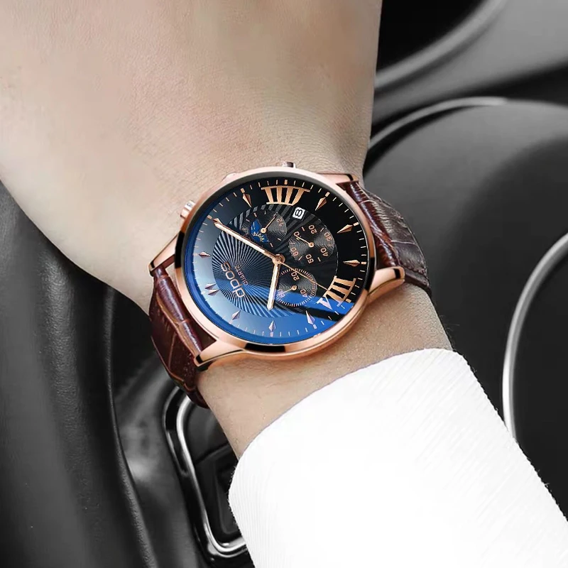 

Cool Men Watches Trend Fashion Leather 2019 Luxury Waterproof Men Sports Wrist Watch For Men Quartz Wristwatch Relogio Masculino