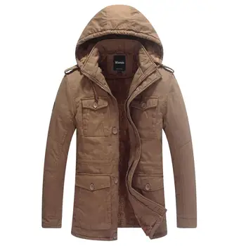 

Wantdo Men's Winter Parka Jacket Thick Cotton Coat with Detachable Hood