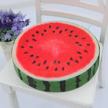 

Memory Foam Soft Seat Pad Round Pillow Plush Cushion Orange Kiwi Watermelon Fruit Toys Seat Pad