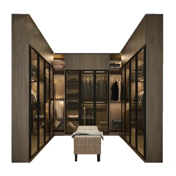 

Factory Modern Melamine Closet Wardrobe Storage Cabinet individual Closet Bedroom Furniture customized