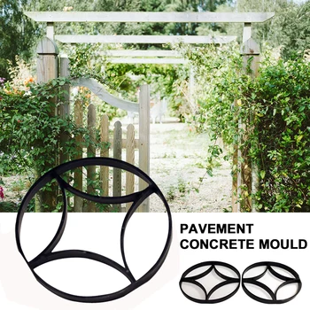 

2pcs Landscape Stepping Stone Garden Decoration Driveway Concrete Cement DIY Path Reusable Geometric Walk Way Patio Paving Mold