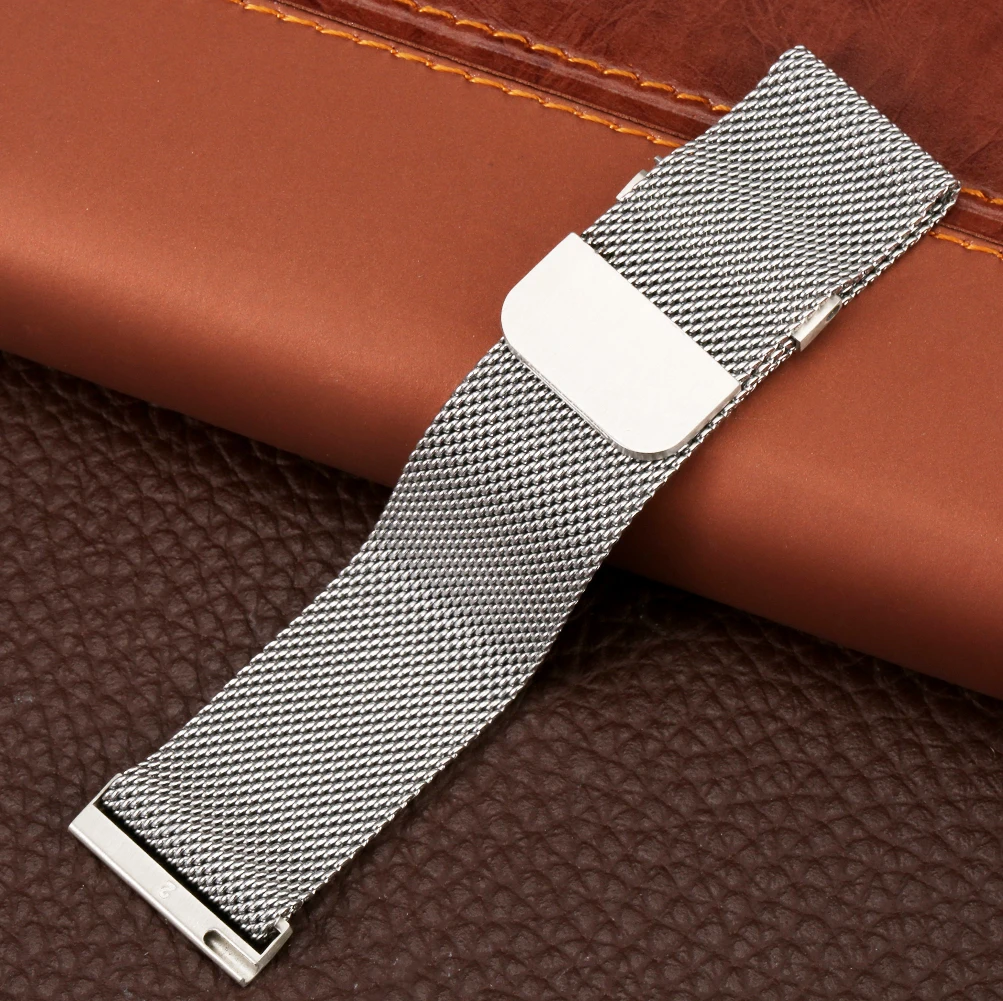 

20mm 22mm Stainless Steel Watchbands 7 Colors Women Men Replacement Bracelet Magnetic Attraction Quick Release Spring Bars Strap