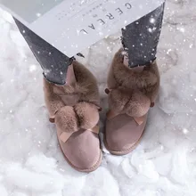 SWYIVY/зимняя обувь г. Новые женские зимние ботинки женские Теплые ботильоны на меху с помпонами женская повседневная обувь черные толстые Нескользящие ботинки