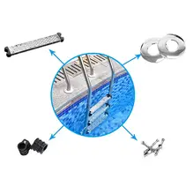 New Swimming Pool Ladder Rung Steps Stainless Steel Replacement Anti Slip Ladder Swimming Pool Accessories