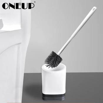 

ONEUP TPR Wall Mounted Toilet Brush 360°Cleaning Removable For Toilet Cleaning Organizer Household Bathroom Accessories Tool Set