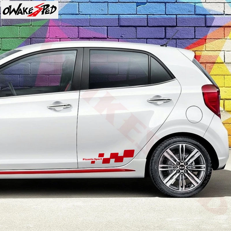 2 шт. для KIA Picanto Утро гонки решетки укладки волос виниловые наклейки в виде