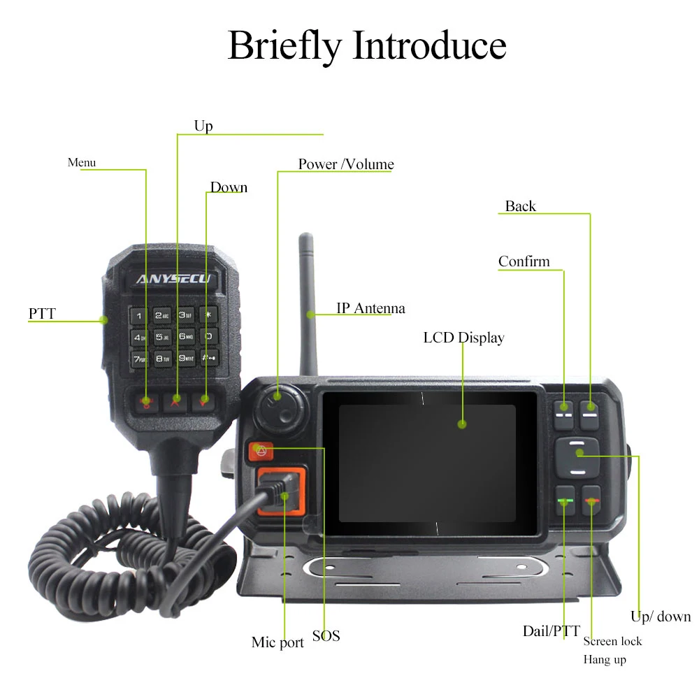 4G-W2Plus 4G Network Radio Android 7.0 LTE WCDMA GSM walkie talkie with WIFI N60 work with Real-ptt / Zello