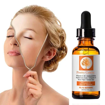 

30ml VC Essence Hyaluronic Acid Face Serum Moisturizing Anti-wrinkle Shrink Pores Firming Essence Anti-Aging Skin Care TSLM2