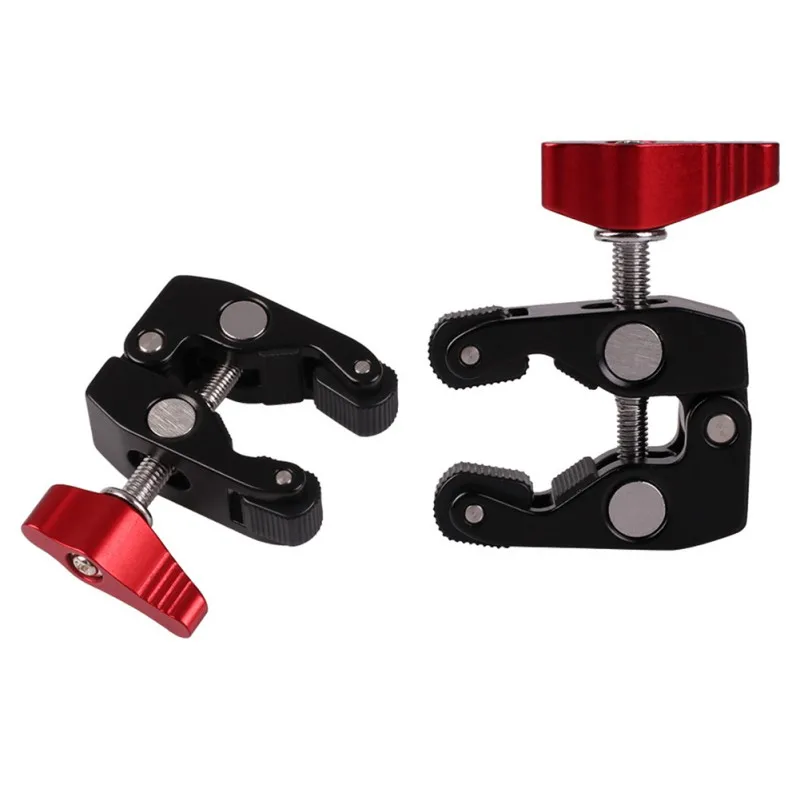

Universal Camera Magic Friction Arm Aluminum Alloy Crab Clamp Camera Metal Fixing Chuck Portable Adjustable Durable Clamp