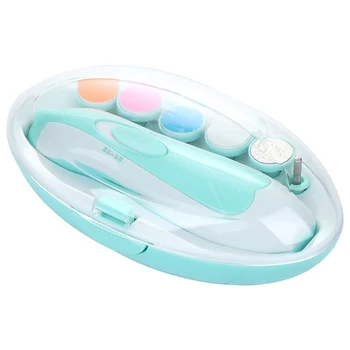 

Safe Electric Nail Clipper Cutter Baby Nail Trimmer Manicure Pedicure Clipper Cutter Scissors Kids Infant Nail Care Blue