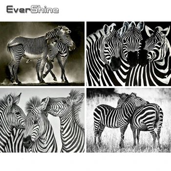 

Evershine Diamond Painting Animals 5D DIY Full Square Rhinestones Embroidery Zebra Crystal Mosaic Kit Home Decoration