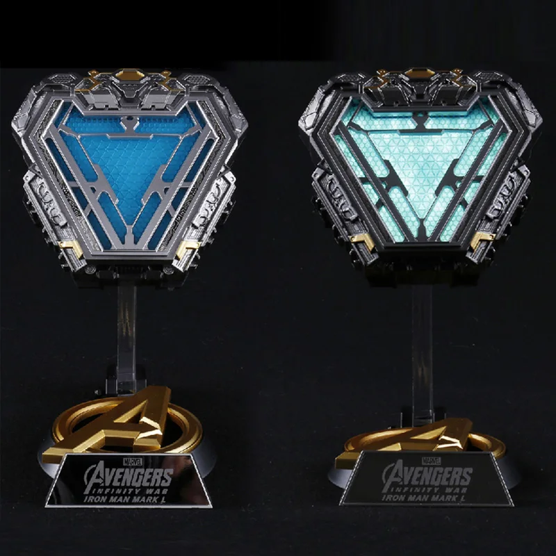 

Iron Man Mk50 Arc Reactor Necklace With Stand Collectible Action Figure Model Toys Mark 50 Ironman Reactor Gifts For Men Kids