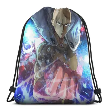 

New Hot One Punch Man Saitama Fashion Cartoon Student School High Quality Backpack Man Woman Girls Drawstring bag