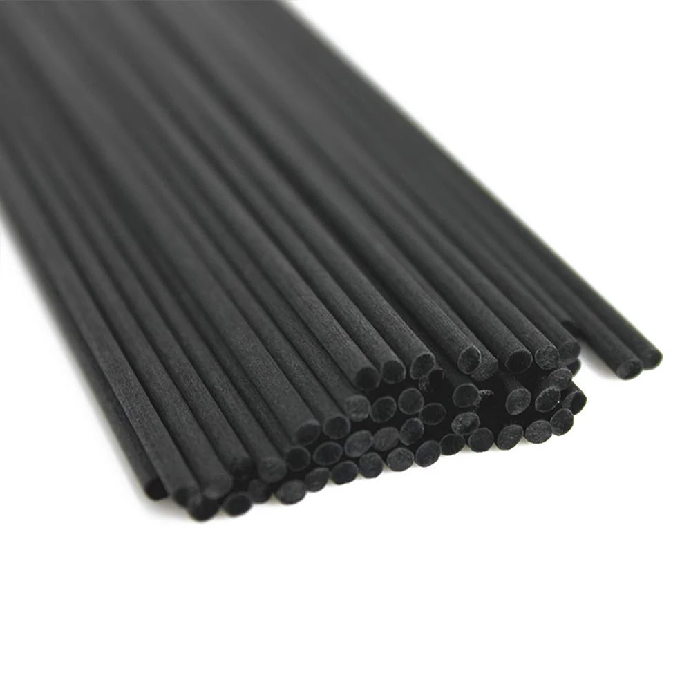 100 шт 22 см х 3 мм черные волокна ротанга палочки эфирное масло Рид диффузор Замена заправка палочки
